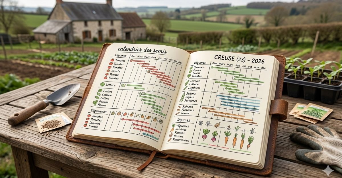 Blog Jardin : Calendrier des semis dans la Creuse (23) en 2026 : repères potager entre plateaux et climat du Massif central