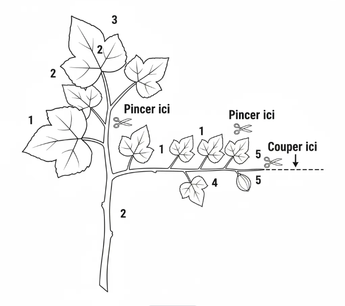 Où couper et pincer les tiges des courges coureuses ?
