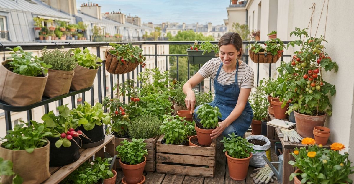 Petit balcon en appartement : les meilleures plantes et légumes pour débuter facilement
